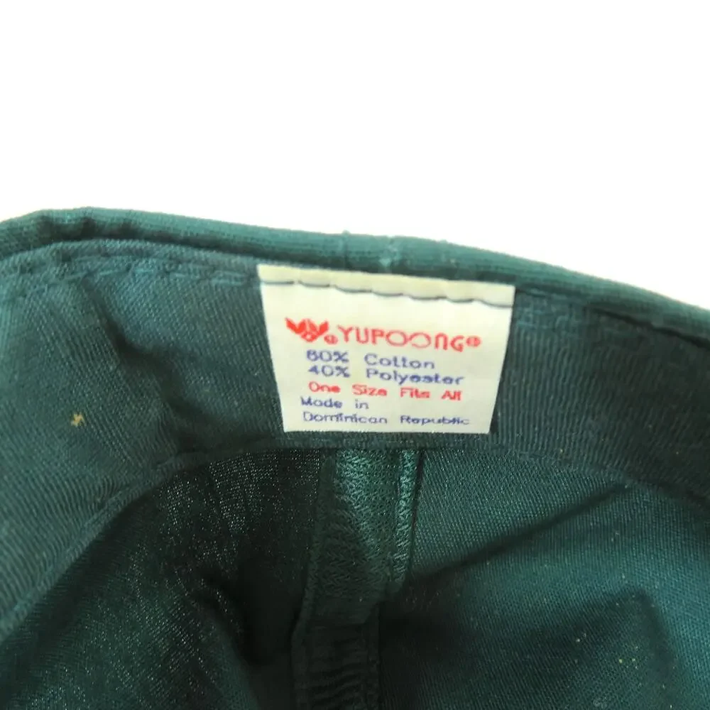 Vermont Moose Hat Trucker Rope Cap Green White Yupoong Adjustable Strap Back 90s